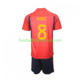 Fußballtrikots Spanien Koke 8 Kinder FIFA WM 2022 Kurzarm Heimtrikotsatz kaufen